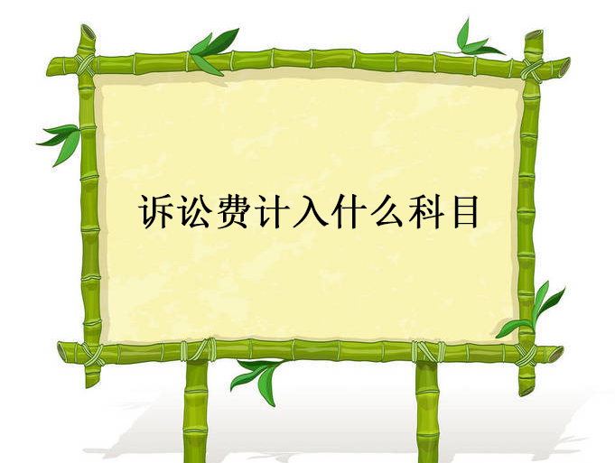 诉讼费计入什么科目