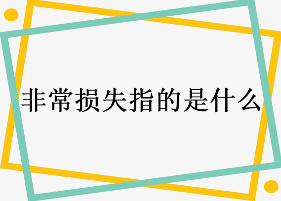 非常损失指的是什么